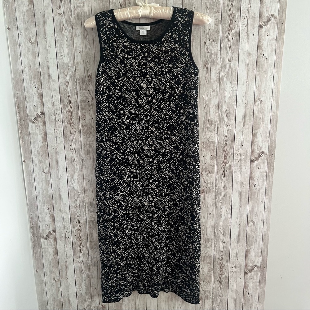 Garnet Hill Black Sleeveless Knit Dress Small